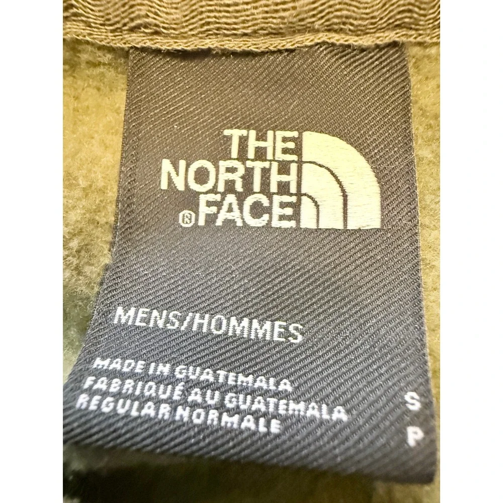 North Face Mens Medium Olive Green Logo Pullover Hoodie Kangaroo Pocket